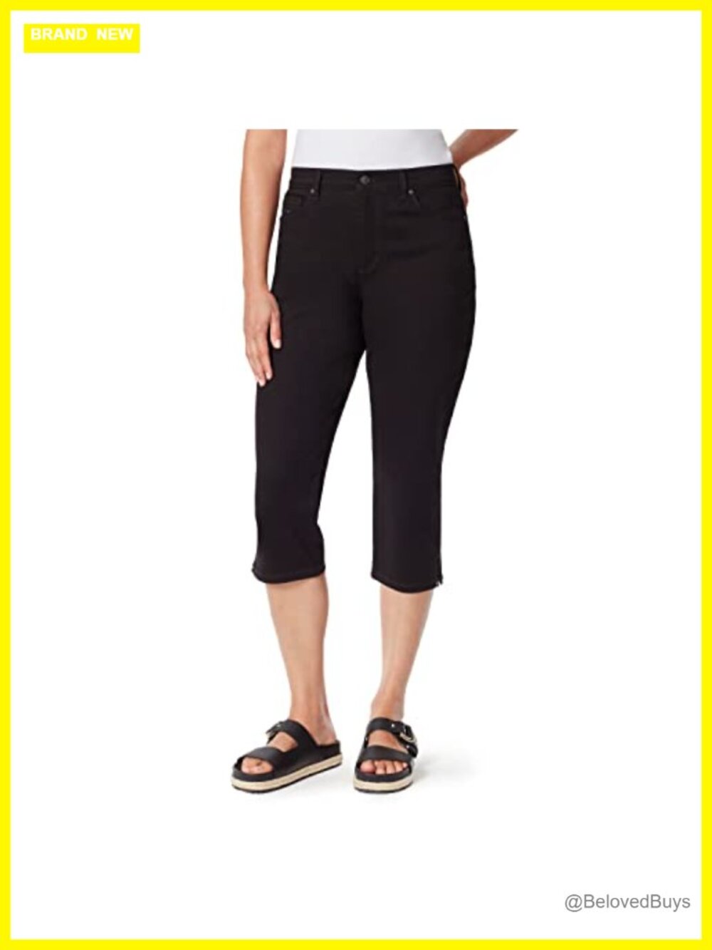 Amanda Capri Jeans High Rise Cropped Stretch Cotton Spandex